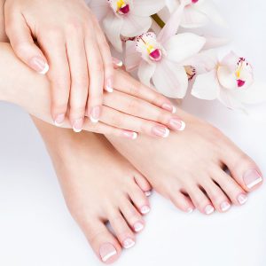 Nail treatments for hands and toes.