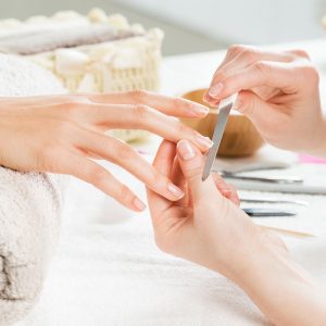 Manicure and nail care.